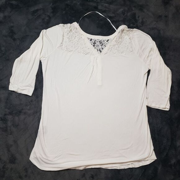 Le Chateau Lace Details 3/4 Sleeve Blouse Size XL - Picture 6 of 8